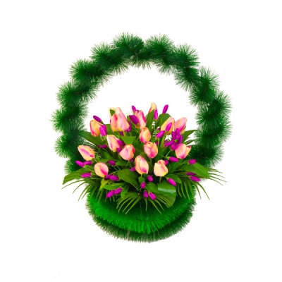 Корзина с цветами № 16